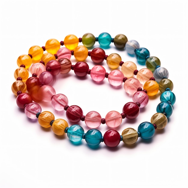 Colorful Ramadan prayer beads isolated