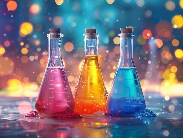 Colorful Reactions in Laboratory Flasks with Smoke