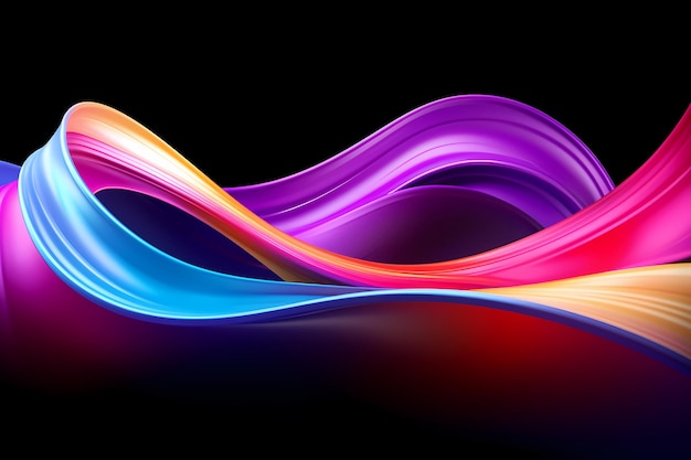 Colorful Ribbon in Neon Colors