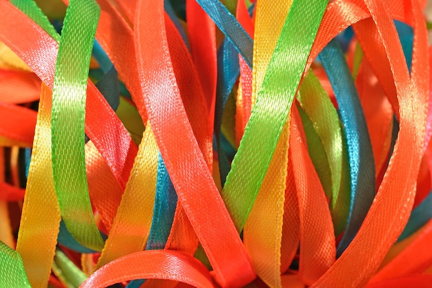 Colorful ribbons close up