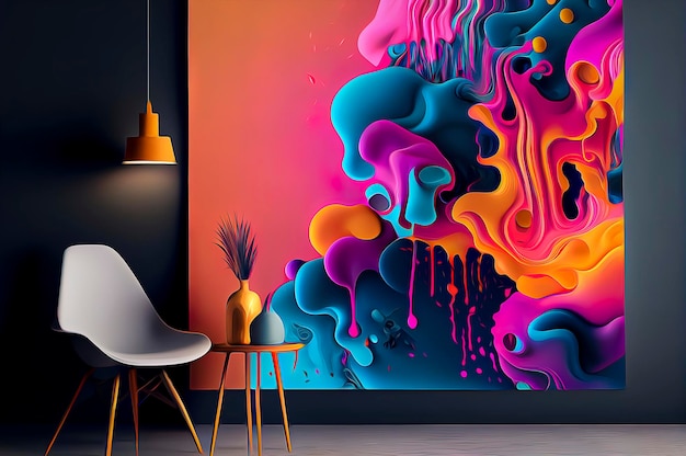 Colorful room decoration wall background