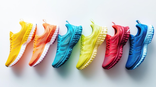 Photo colorful running shoes