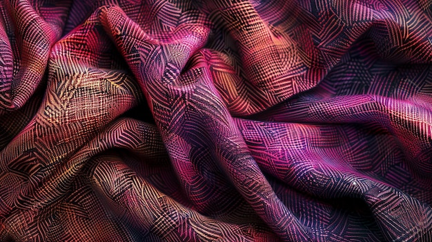 Photo a colorful scarf with a pattern of purple and pink stripes