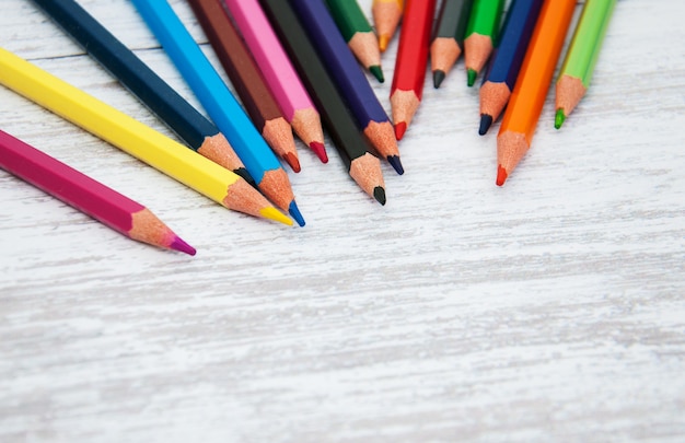 Colorful school pencils