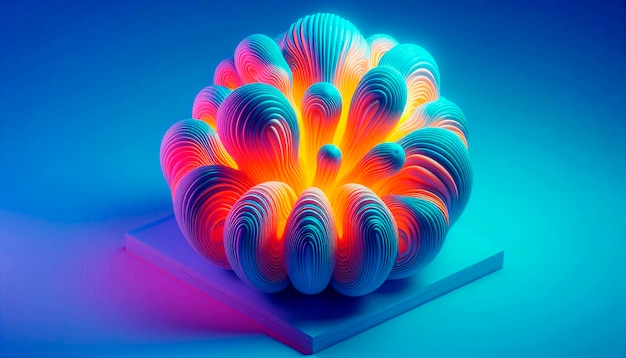 a colorful sculpture of a large colorful spiraled object