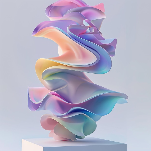 a colorful sculpture with the word  the word  on it