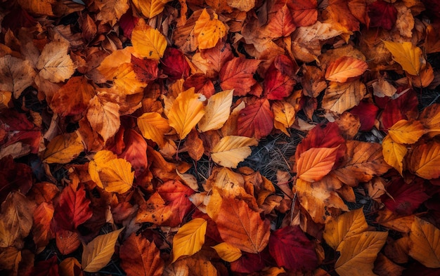 Photo colorful seasonal autumn background pattern. ai, generative ai