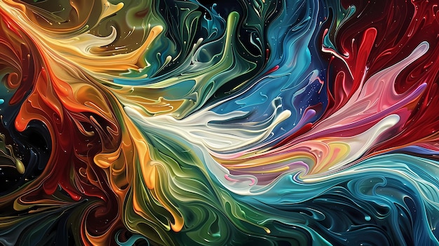 a colorful series of colors is shown in this painting