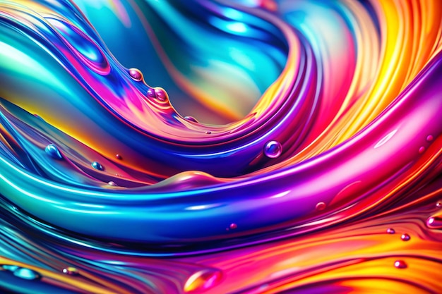 Photo a colorful series of liquid is created by the artist