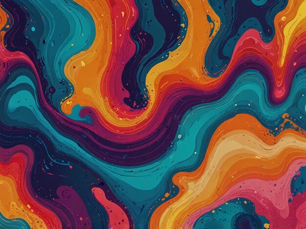 a colorful series of waves are created by the artist