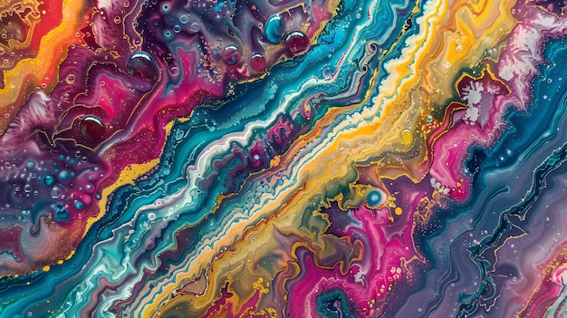 a colorful series of waves created by person