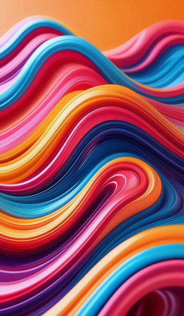 a colorful series of waves created by person