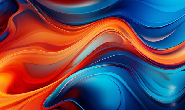 a colorful series of waves that are colored with orange and red