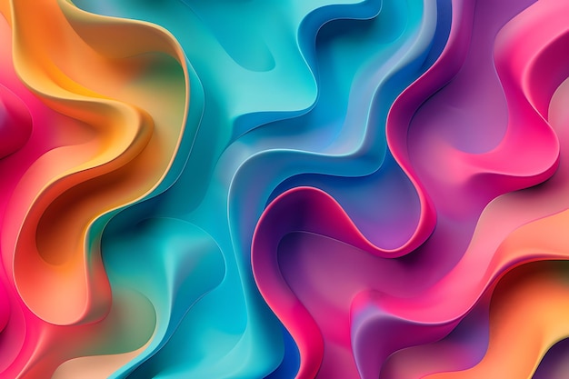 a colorful series of waves that are created with different colors