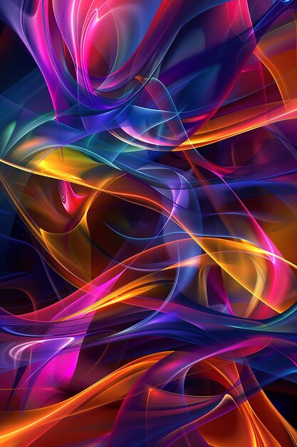 a colorful series of waves with a colorful background