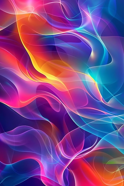 a colorful series of waves with a colorful background