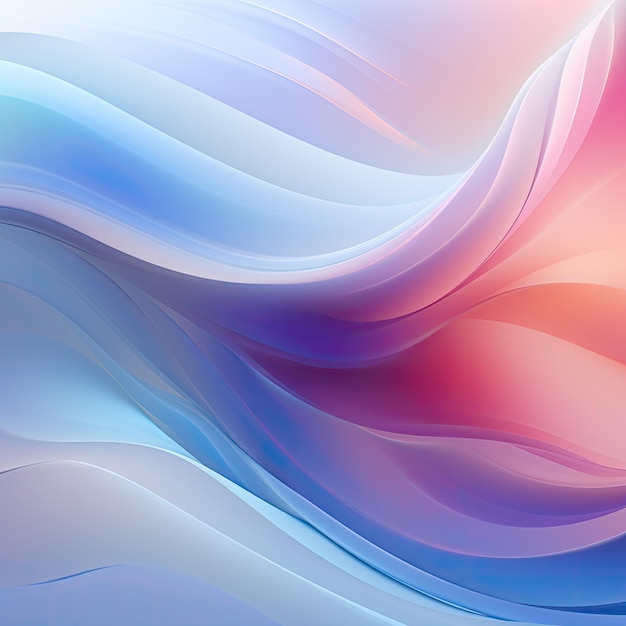 a colorful series of waves with a pink and blue background.