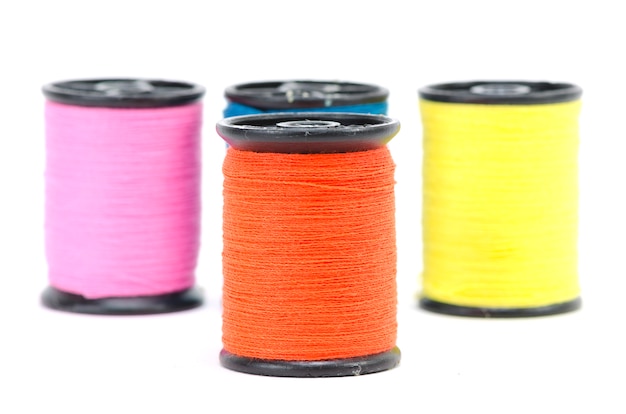 Colorful sewing Threads isolated 