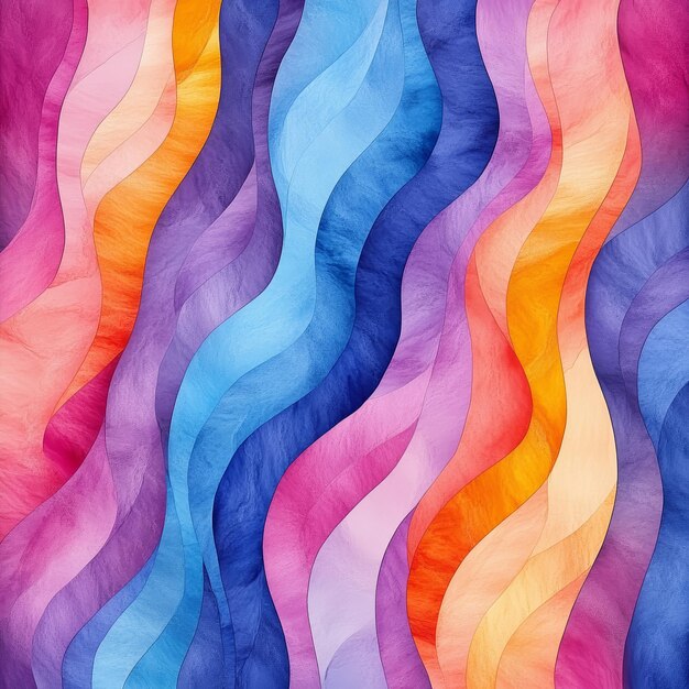 Photo a colorful sheet of rainbow colored fabric is shown