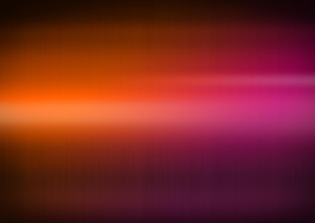 Colorful shiny brushed metal Gradient from orange to pink Horizontal background texture