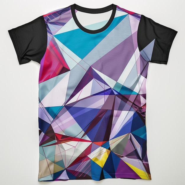 Photo a colorful shirt front view with an abstract pattern