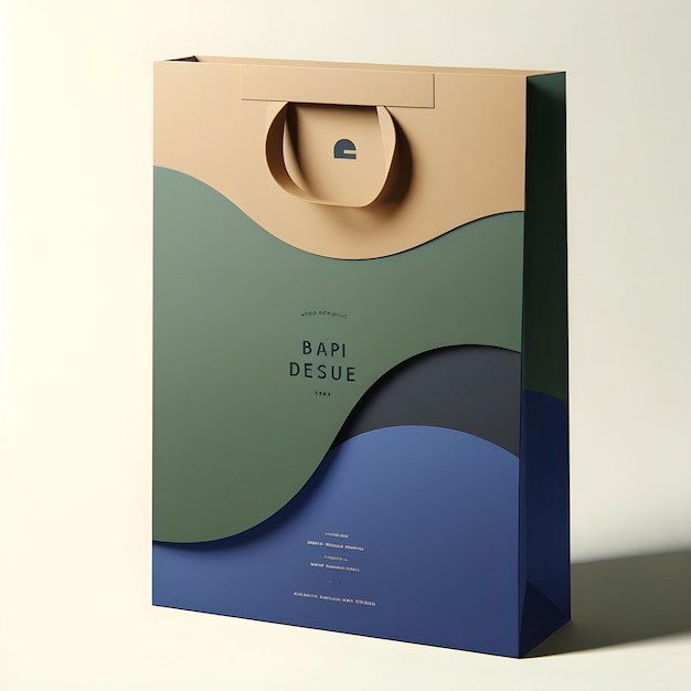 Photo colorful shopping paper bag mockup