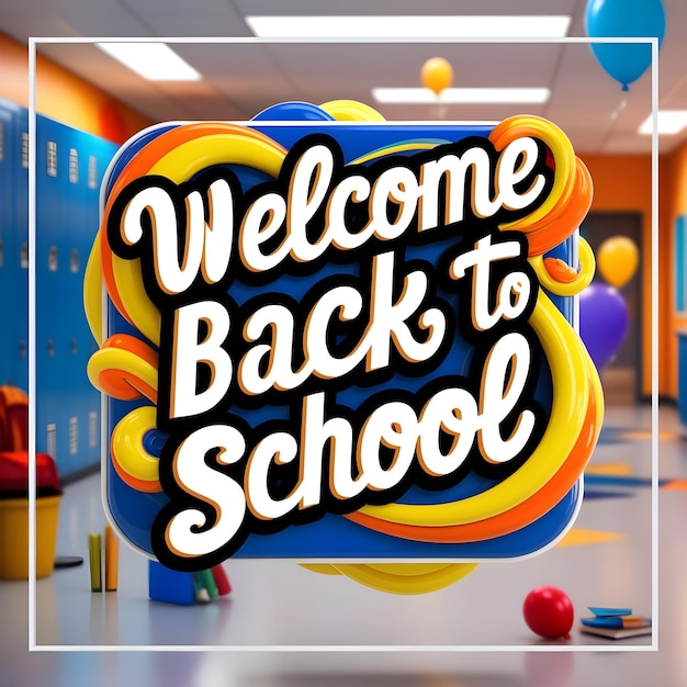 a colorful sign that says welcome back to school