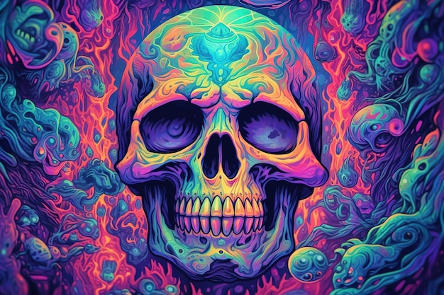 Colorful skull wallpapers that are high definition