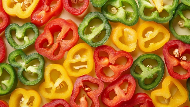 Colorful Sliced Bell Peppers