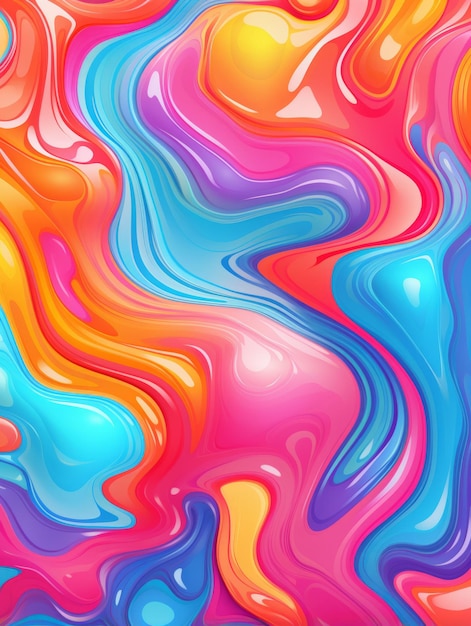 Colorful Slime Creative Abstract Texture Wallpaper Photorealistic Digital Art Decoration Abstract Realistic Surface Vertical Background Ai Generated Vibrant Pattern