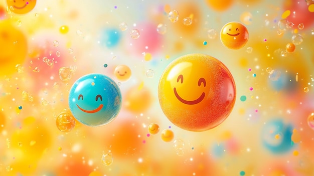 Colorful Smiley Balls