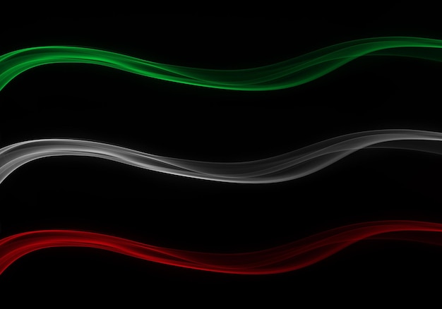 Colorful smoke abstract on black background Movement of fire design