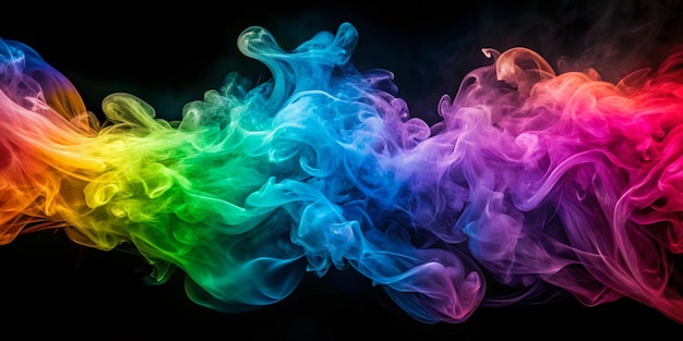 Photo colorful smoke background abstract background for presentations