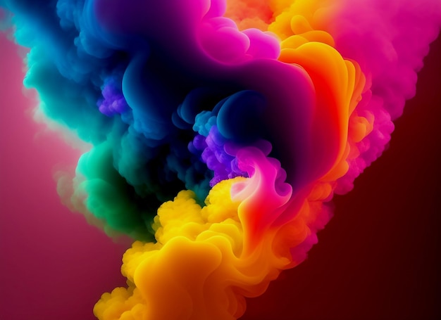 Colorful smoke background, ai generated art