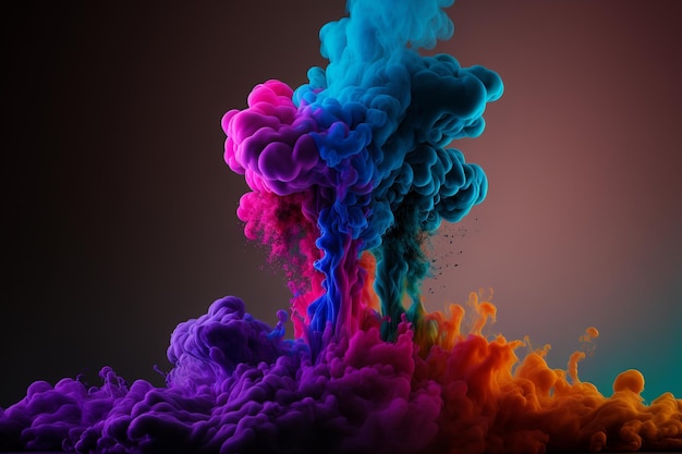 colorful smoke background, generative ai