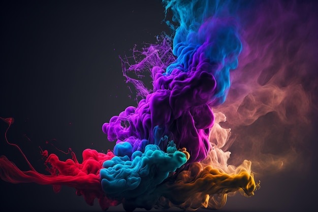 colorful smoke background, generative ai