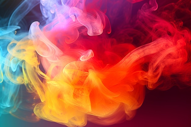 A colorful smoke background with a pink and yellow smoke.