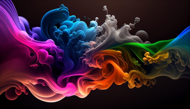 A colorful smoke background