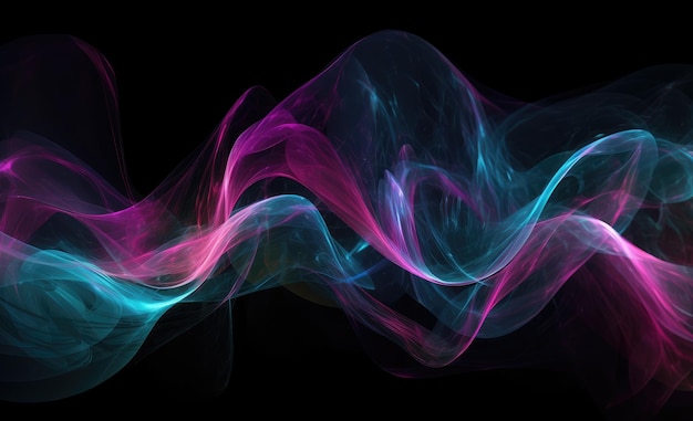 a colorful smoke on a black background