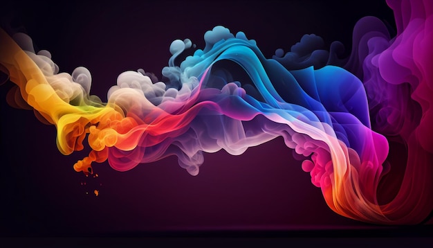 Colorful smoke on a black background