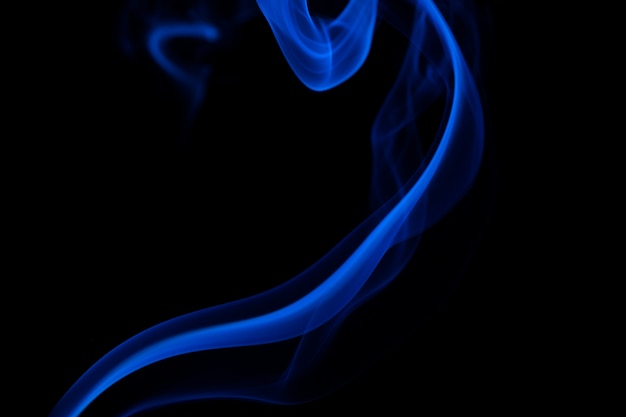 Colorful smoke  on a black 