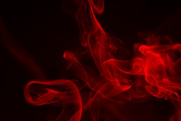 Colorful smoke close-up on a black background