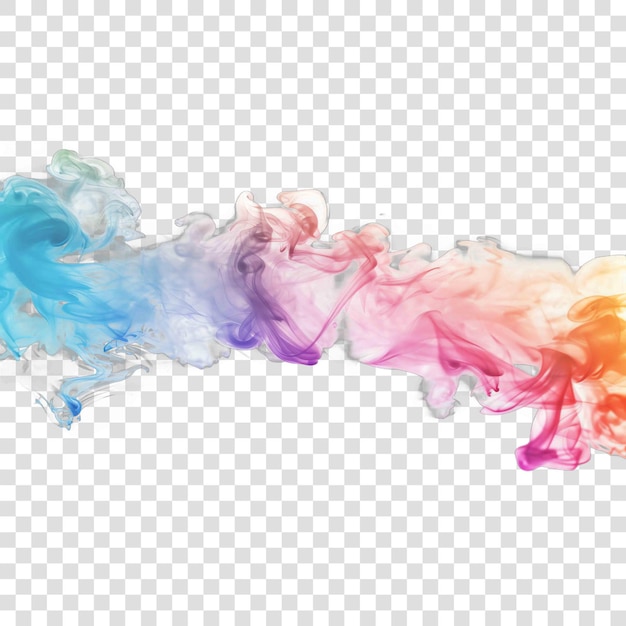 Photo colorful smoke cloud realisticon transparent background