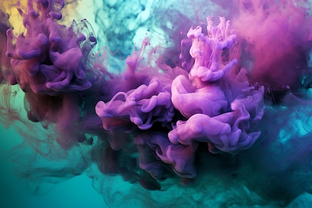 Colorful Smoke could on dark background premium photo