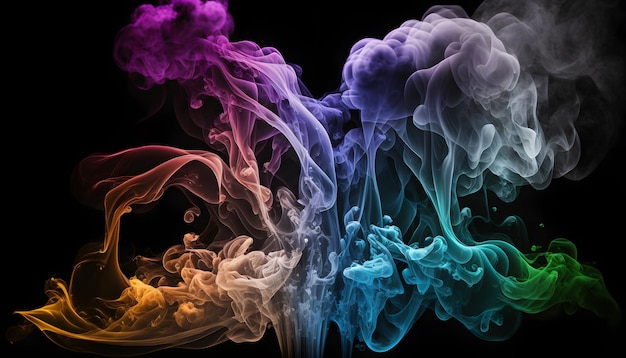 A colorful smoke image with the word smoke on it