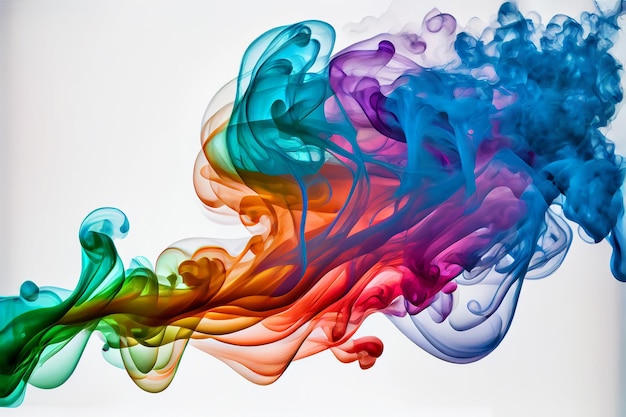 A colorful smoke is shown in this image.