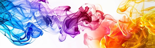 Photo colorful smoke swirls