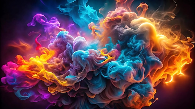 Photo colorful smoke wallpaper smoke background smoke effects background