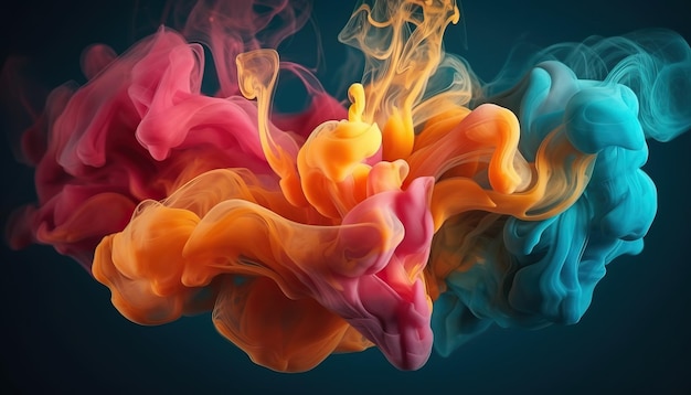 A colorful smoke with the word smoke on it