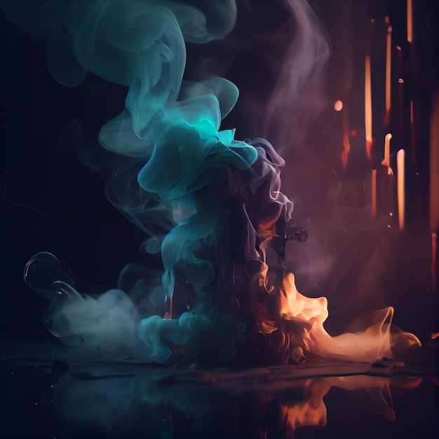 colorful smoke